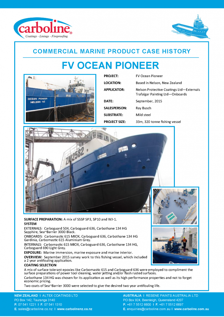 FV Ocean Pioneer - Sept 2015