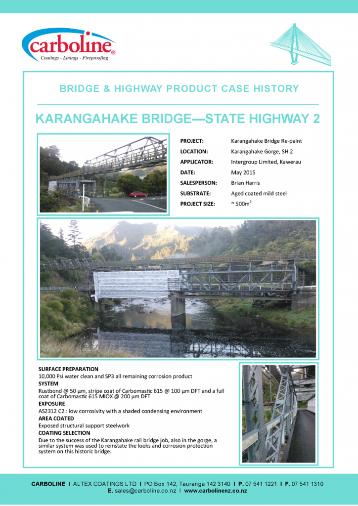 Karangahake Bridge Case History - May 2015