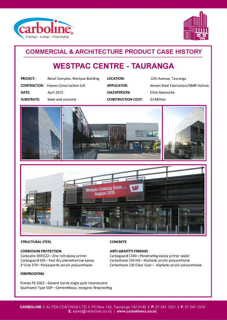 Westpac Centre Tga CASE HIST- Apr 2015