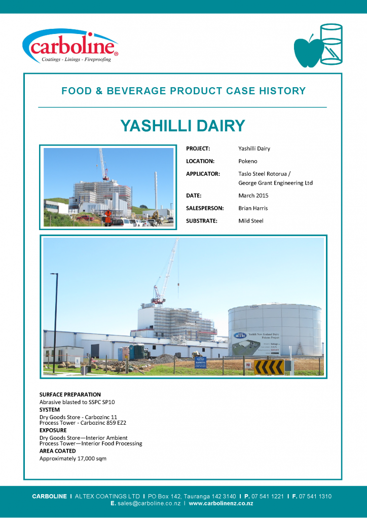 Yashilli Dairy CASE HIST - Mar 2015
