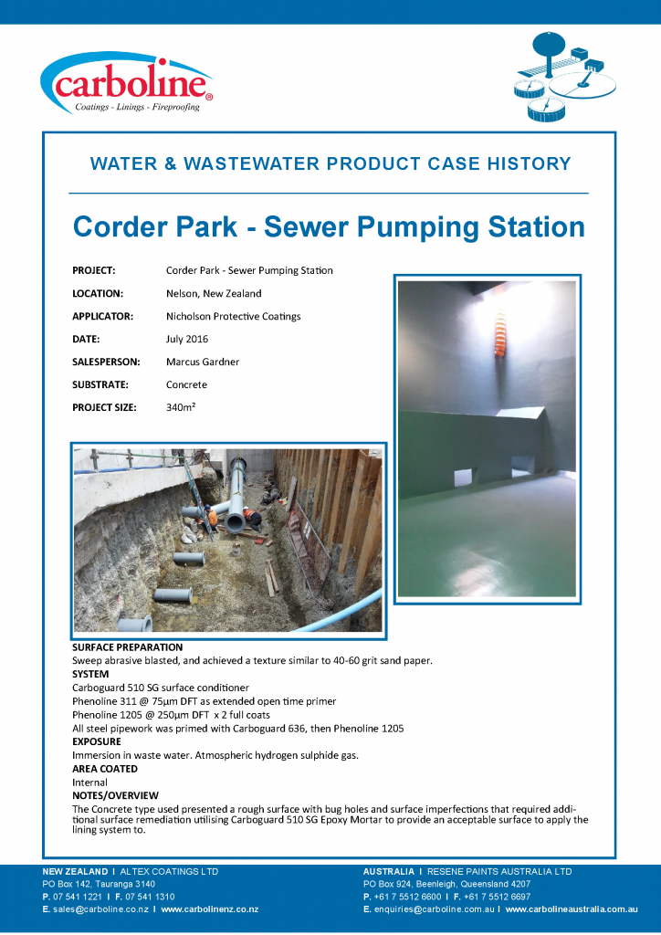 Corder Park - Sewer Pumping Station July 2016
