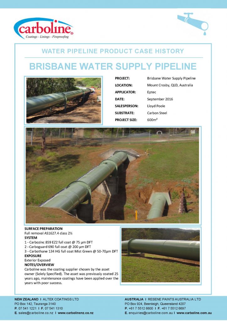Friday Flash - Brisbane Water Supply pipeline